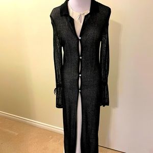 Bedo long semi sheer cardigan with flare sleeves